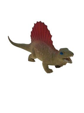 Dimetrodon Dinosaur Toy Figure Red Sail Plastic Prehistoric